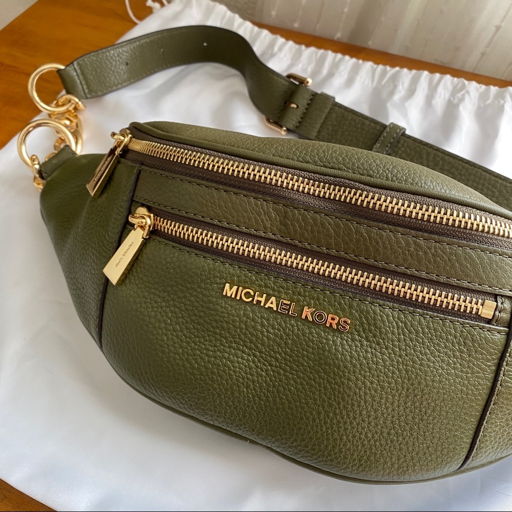 Michael Michael Kors Olive Green sling bag
